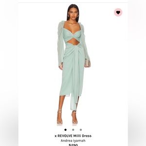 Andrea Iyamah ocean blue midi dress